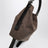 Small dark chocolate cotton canvas tote bag