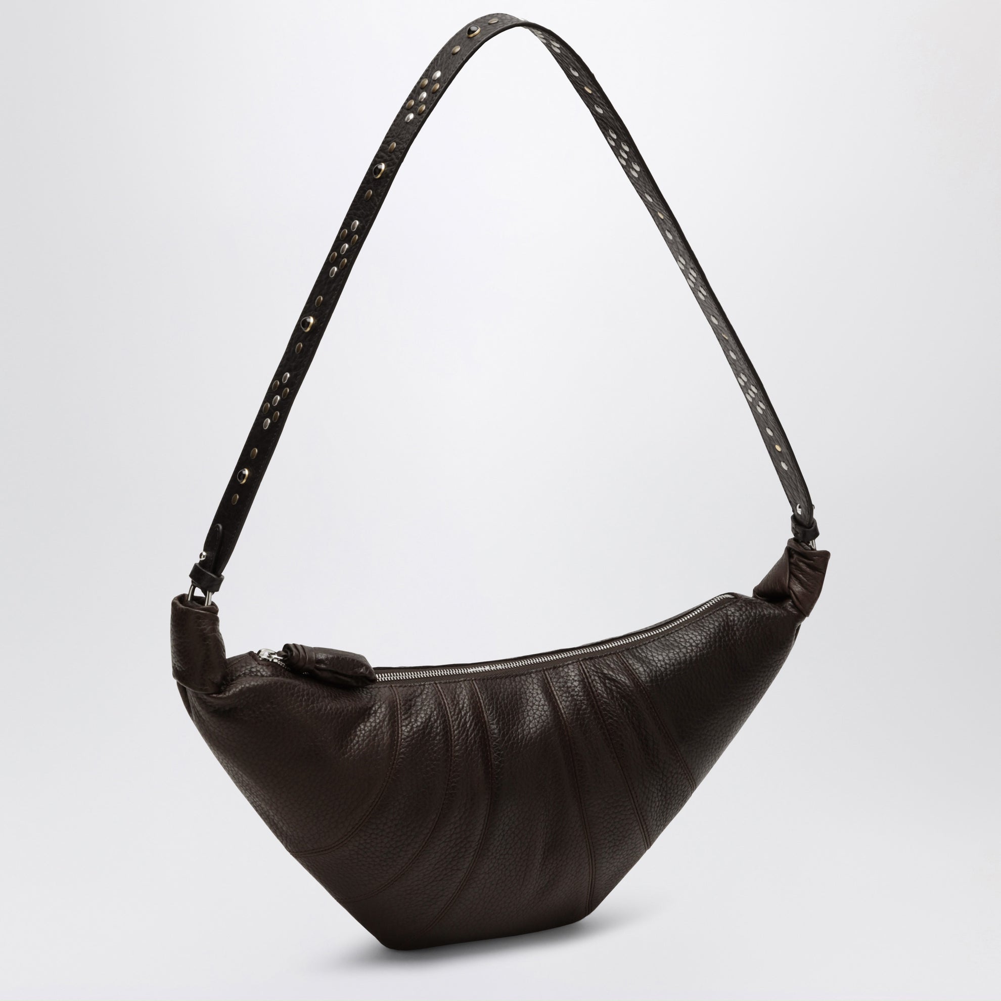 Medium Croissant leather bag with Western studs