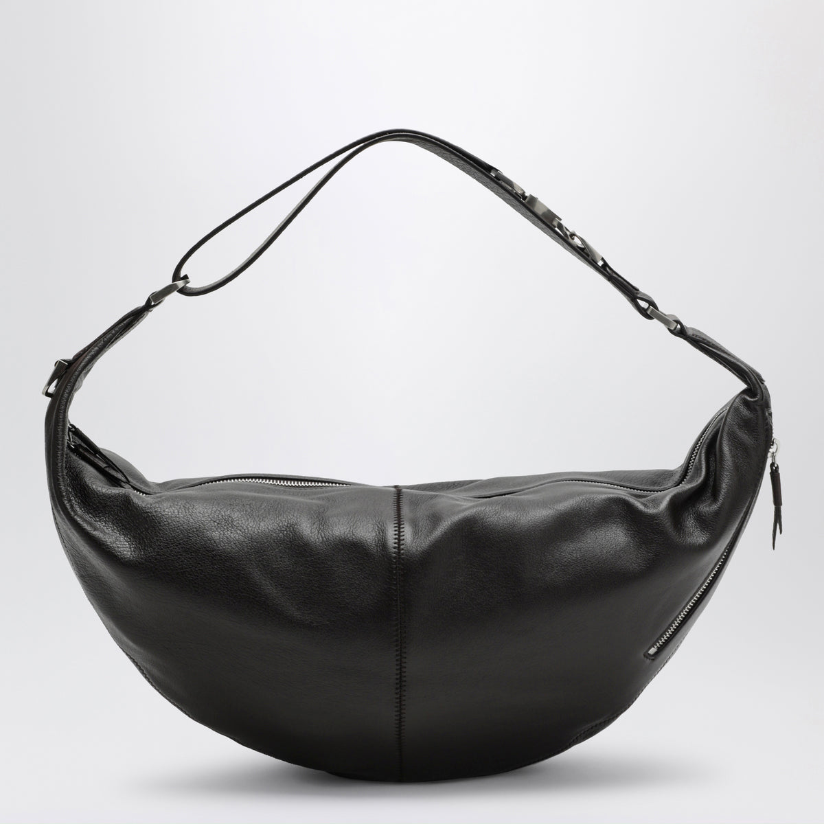 Quiver Clip dark brown leather bag