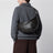 Quiver Clip dark brown leather bag