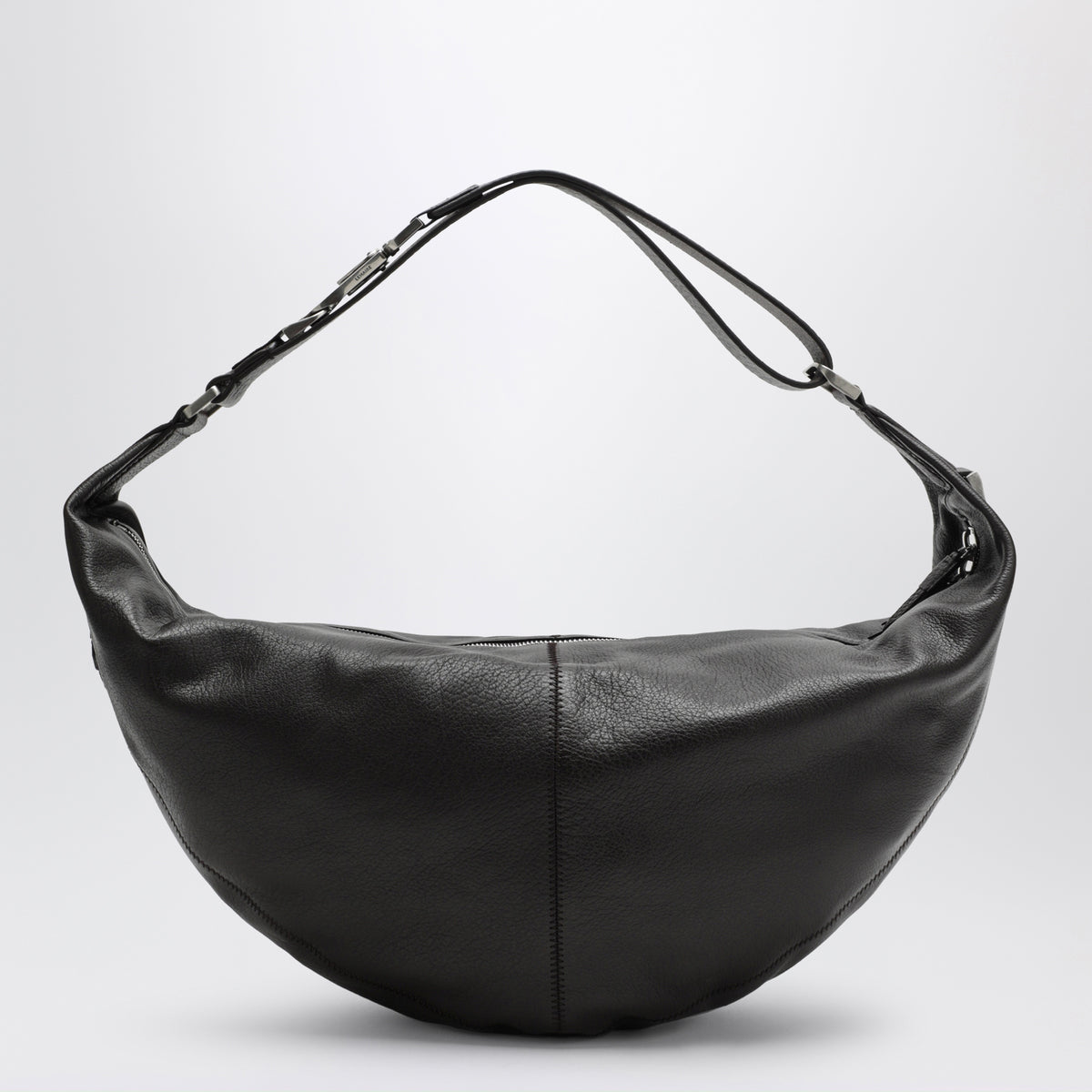 Quiver Clip dark brown leather bag