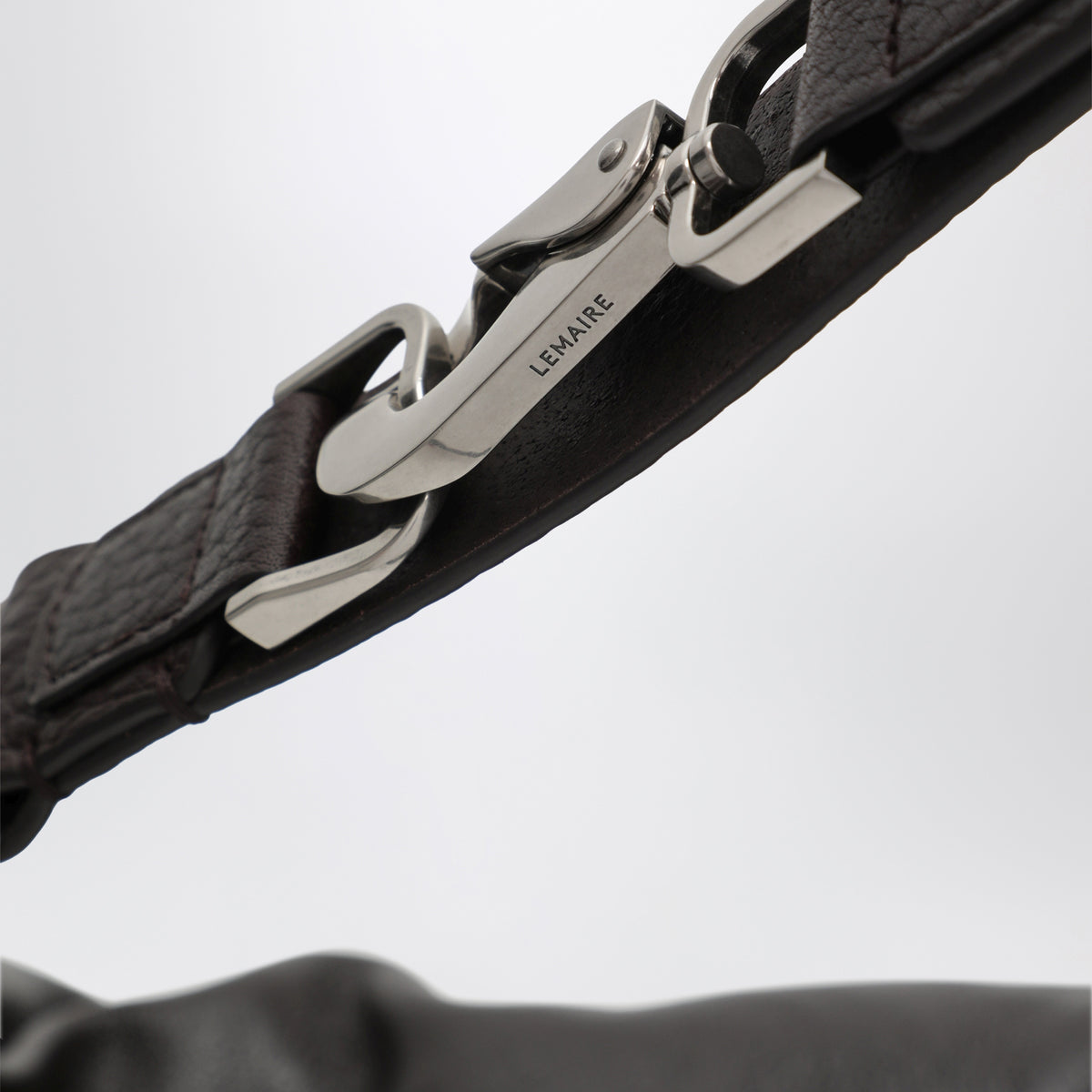 Quiver Clip dark brown leather bag