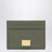 Portacarte verde militare in pelle plongé