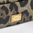 Portacarte in pelle Dauphine leopardato con targhetta logo