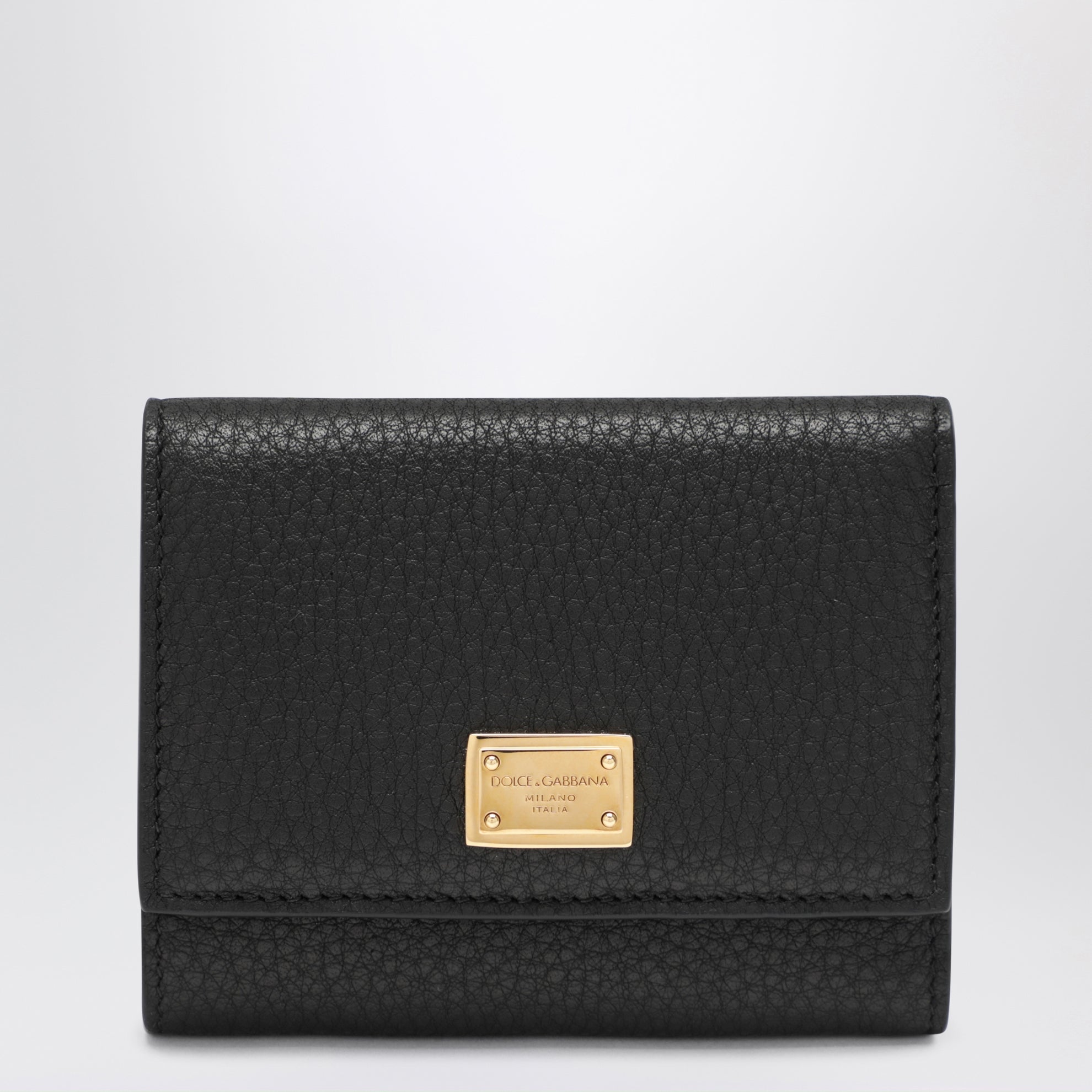 Black Dauphine Calf Leather Wallet