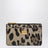 Portacarte in pelle Dauphine leopardato con zip