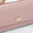 Pink mini bag in Dauphine leather with logo tag