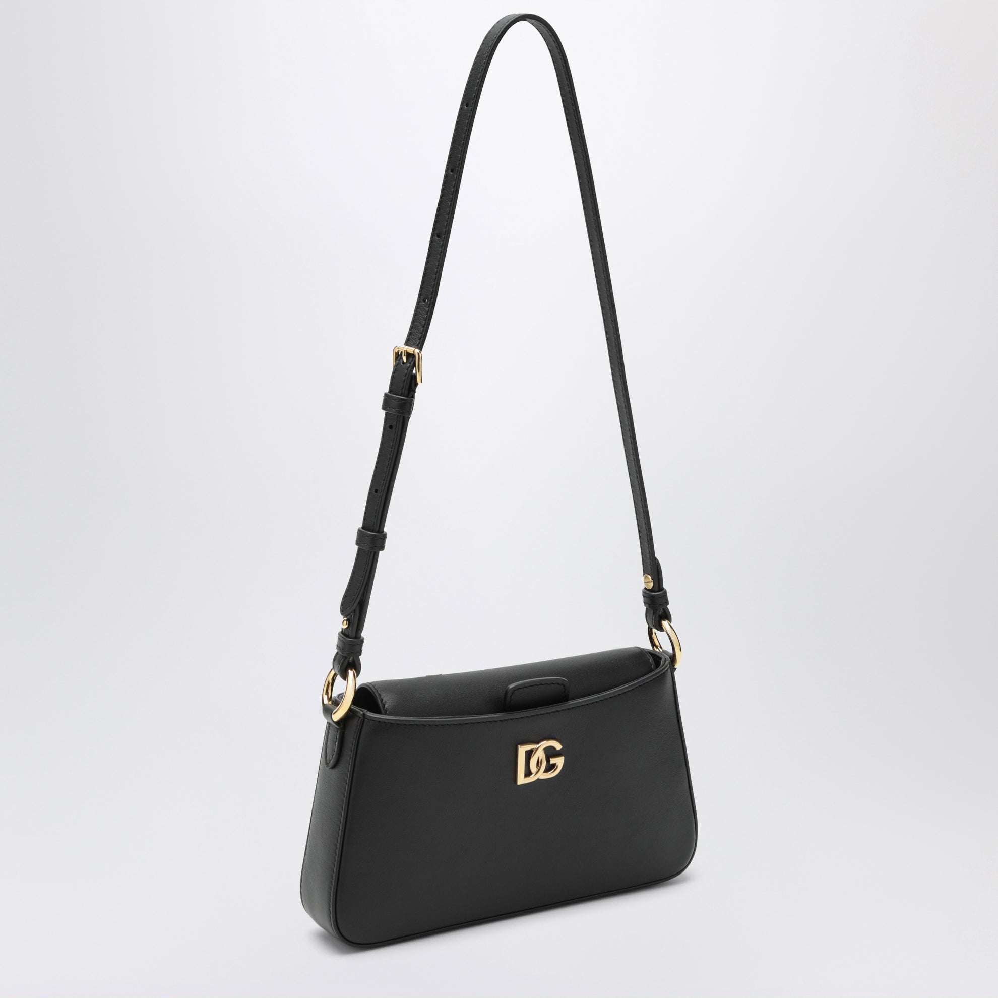 Black calfskin phone bag