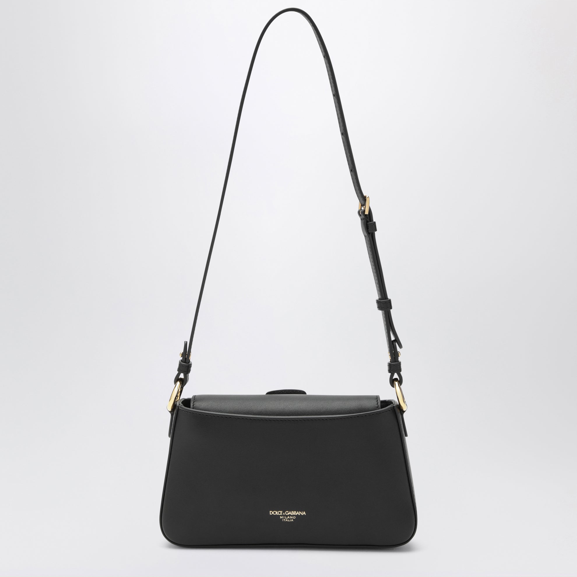 Black calfskin phone bag