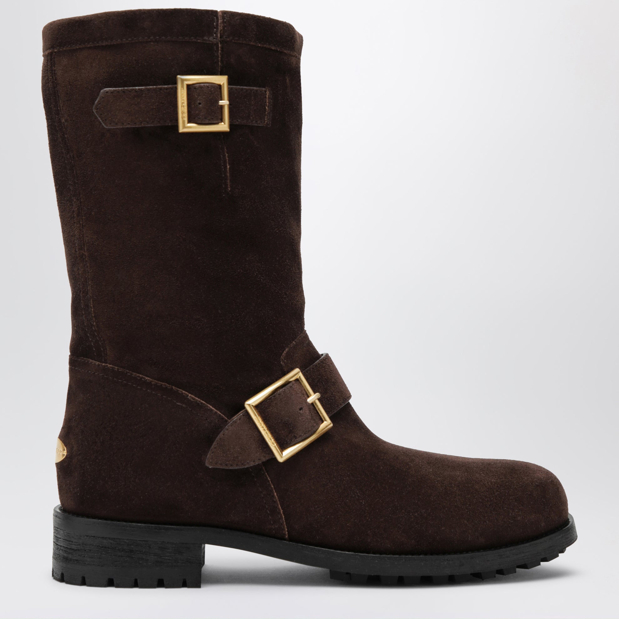 Bottes biker en daim Chocolate