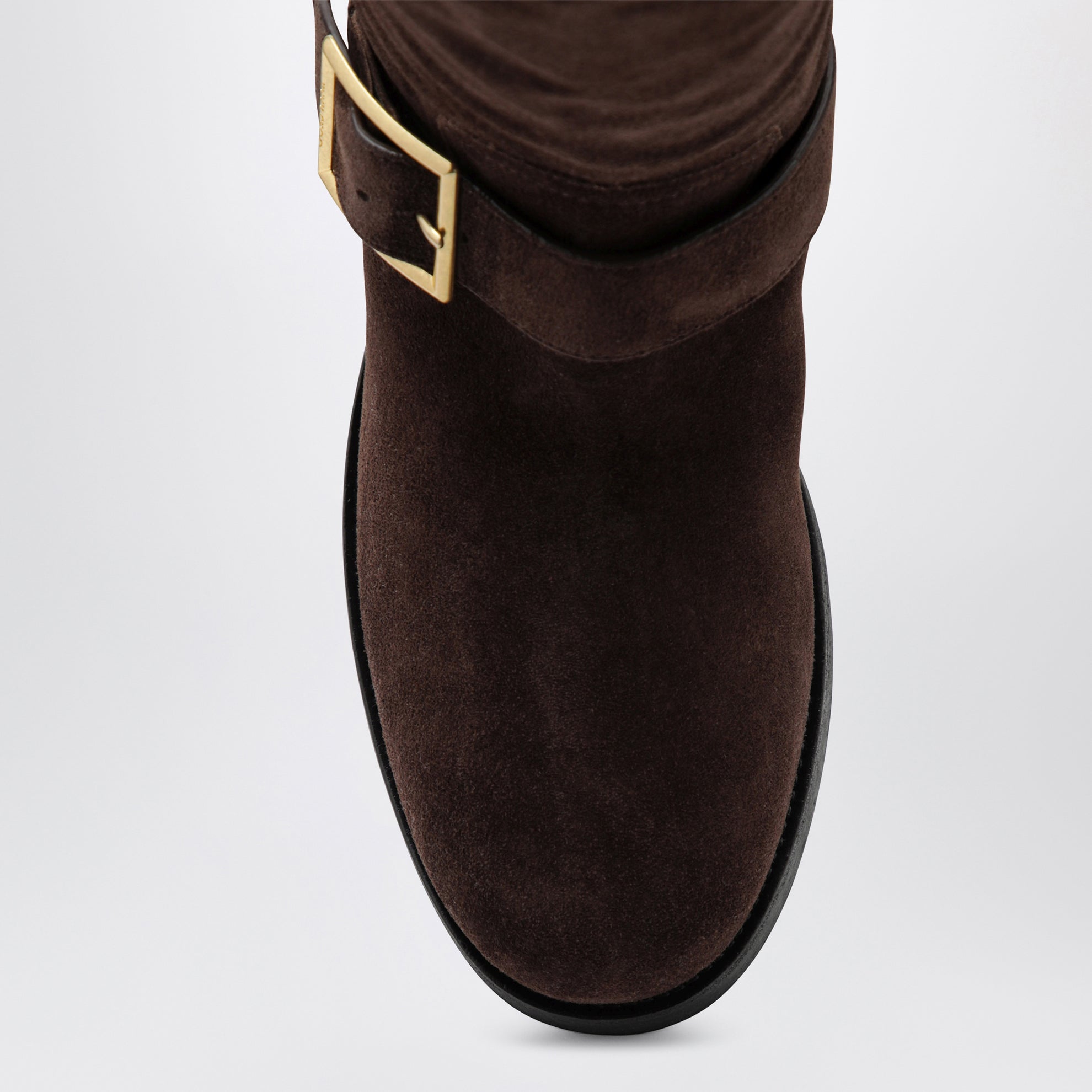 Bottes biker en daim Chocolate
