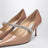 Bing crystal-strap patent leather pumps in ballet pink