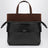 Borsa tote Switch piccola in vitello nera/espresso