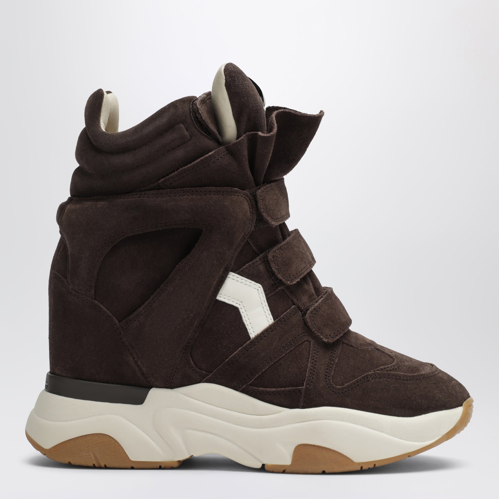 Baskets compensées Balskee marron en daim
