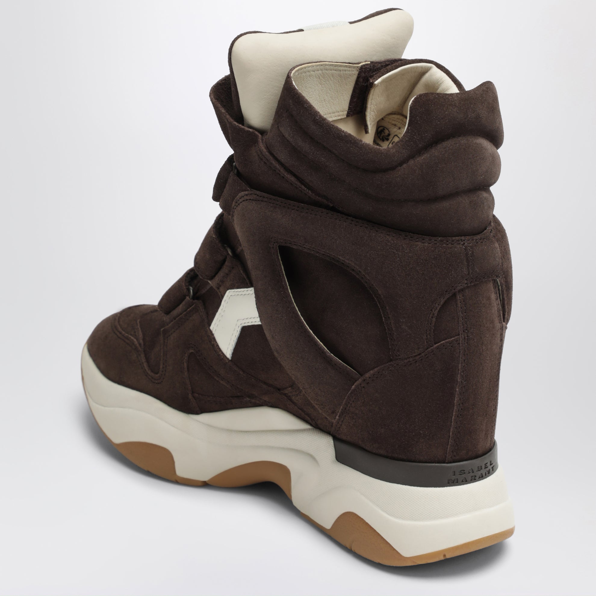 Baskets compensées Balskee marron en daim