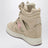 Sneakers Bekett compensées en daim beige/rose