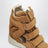Hohe IM3 Keilsneaker aus Leder in Cognac / Schwarz