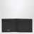 Embossed-logo calf leather wallet in black