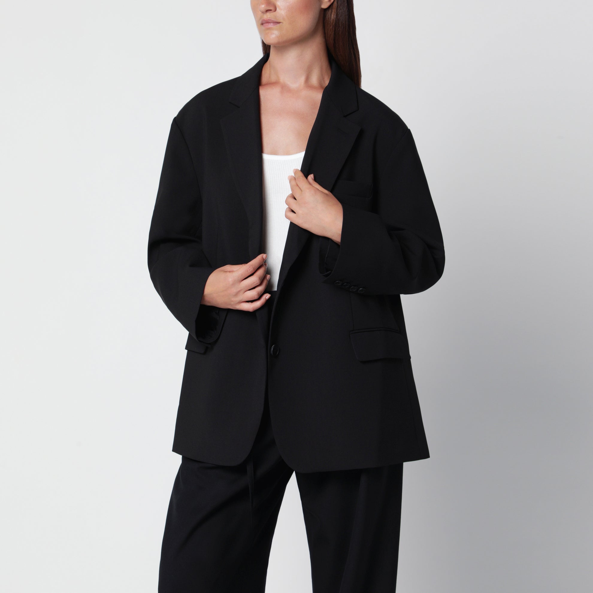 Bea black single-breasted jacket