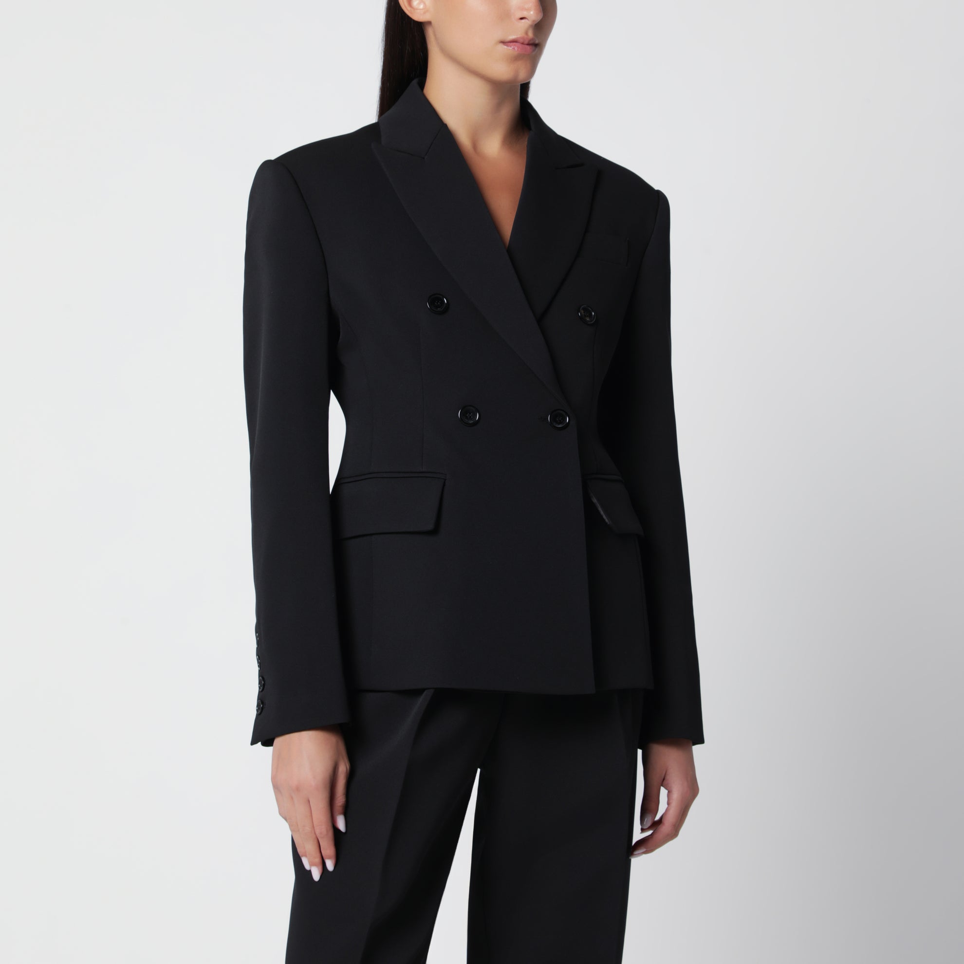 Doyer black blazer in polyester