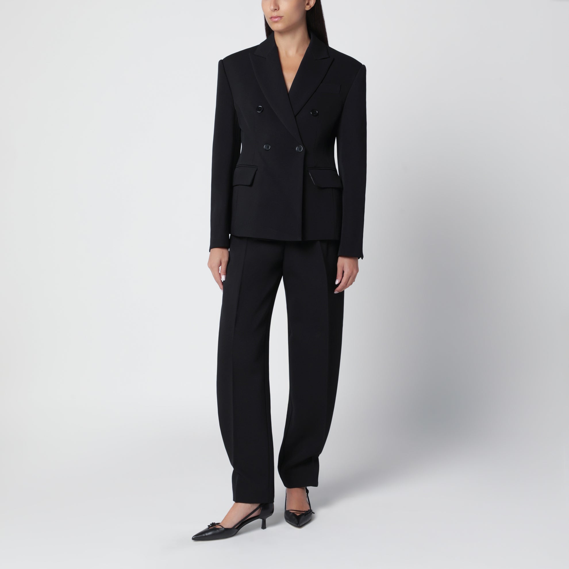 Doyer black blazer in polyester
