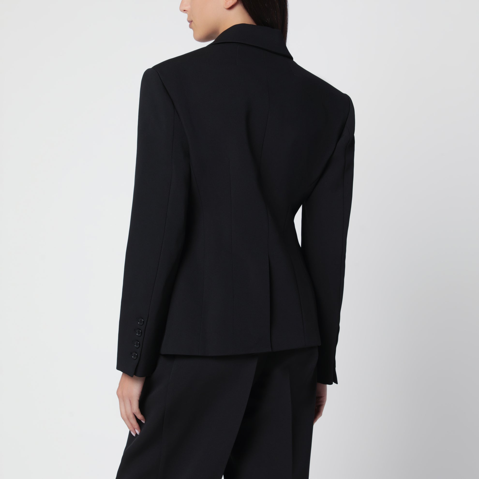 Doyer black blazer in polyester