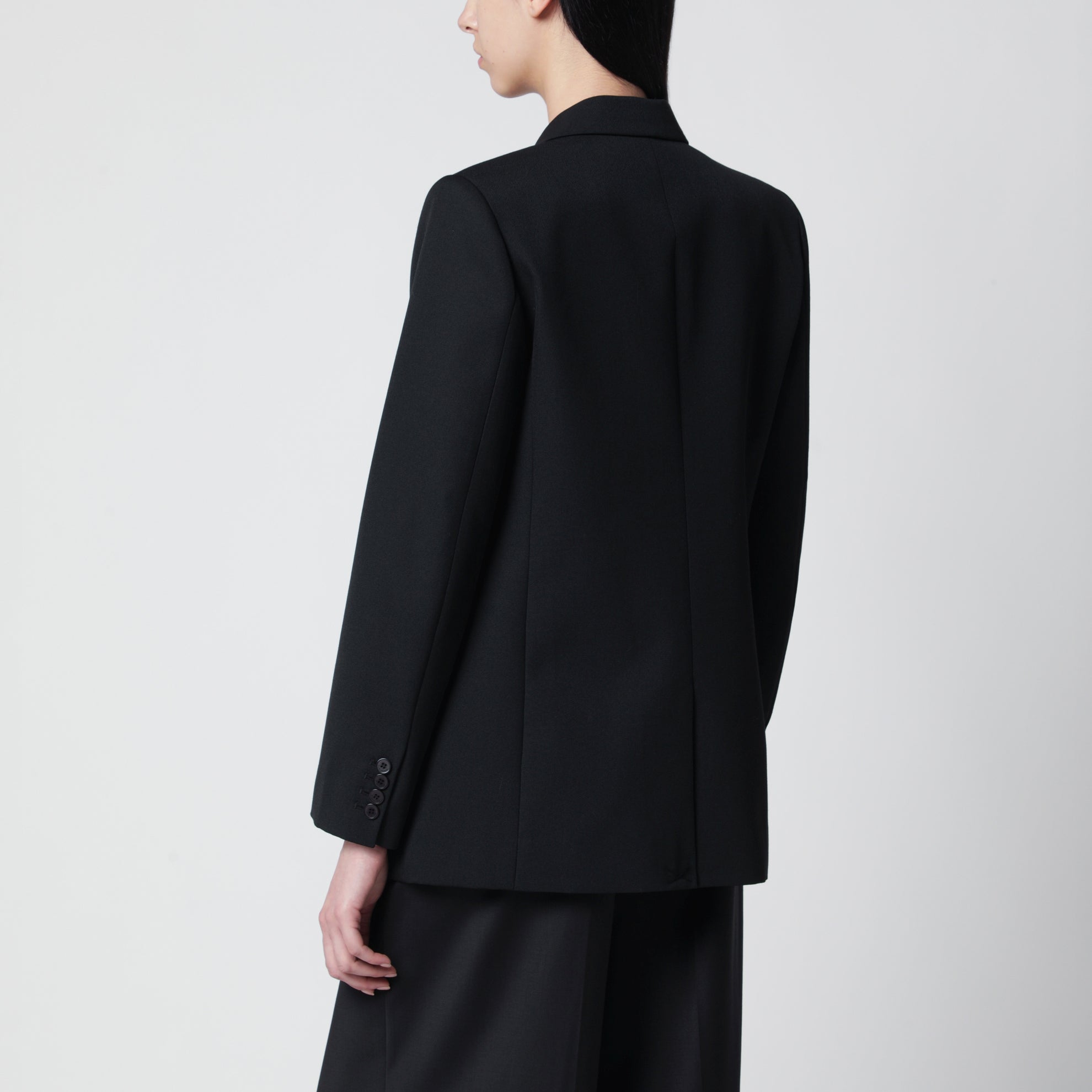 Amelia tailored blazer in wool blend black