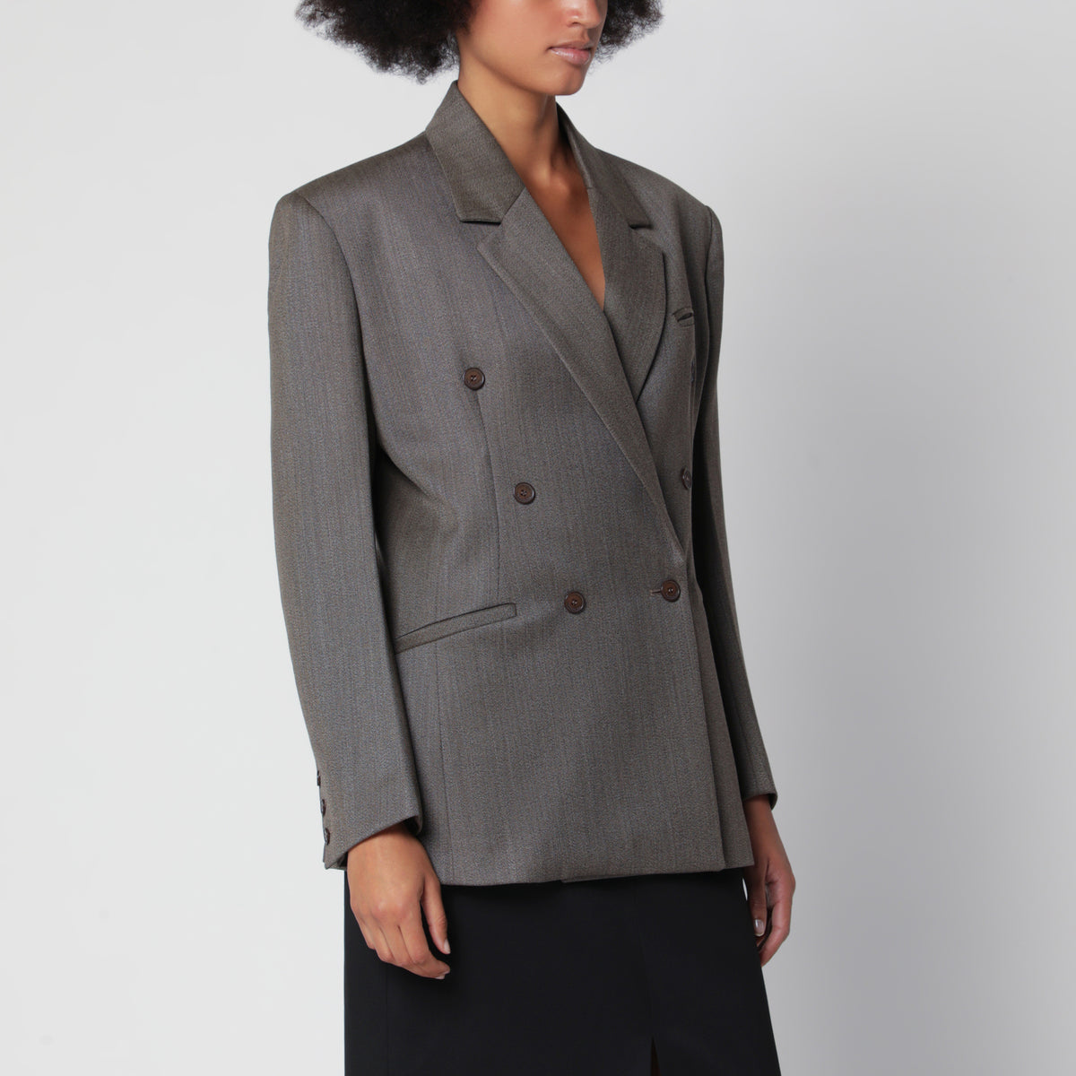 Jade beige melange wool blazer