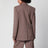 Blazer croisé marron en mélange de laine à carreaux