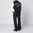 Giacca Varsity blu navy/bianca in raso