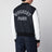 Giacca Varsity blu navy/bianca in raso