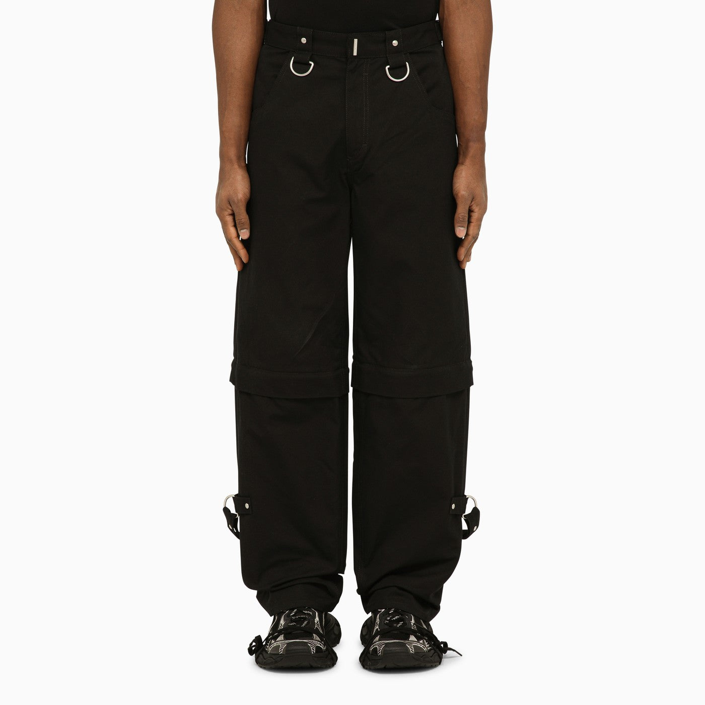 Pantalone nero con fondo rimovibile
