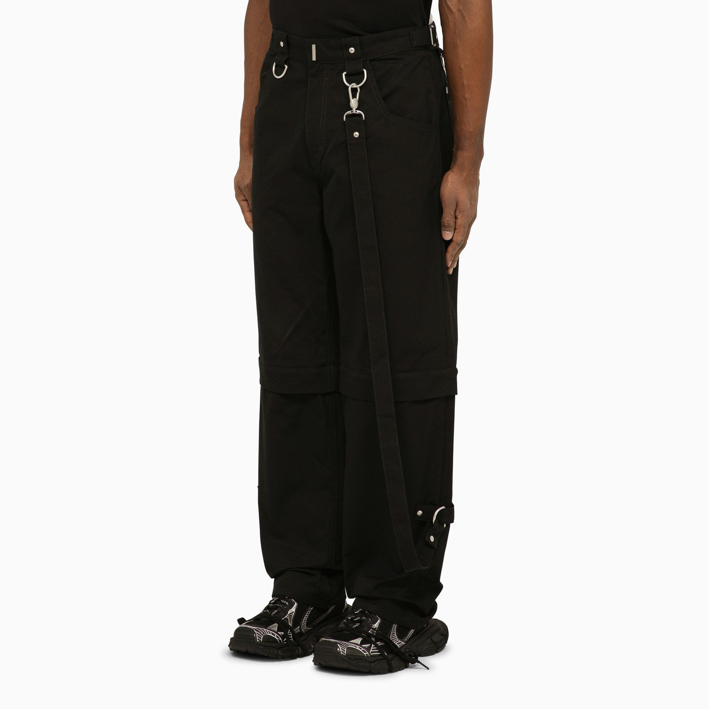 Pantalone nero con fondo rimovibile