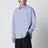 Camicia in popeline a righe bianca/blu