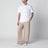 White T-shirt with logo embroidery