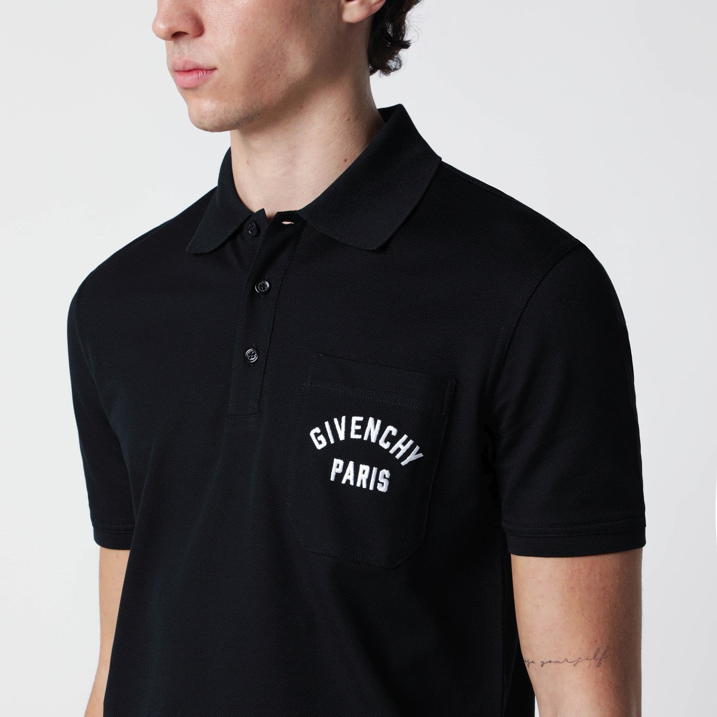 Givenchy Dark blue polo shirt with logo embroidery | TheDoubleF