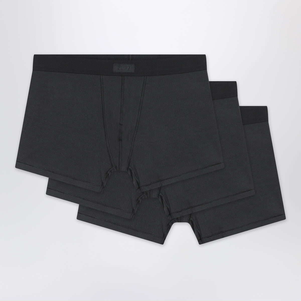 Set di 3 boxer neri in cotone elasticizzato