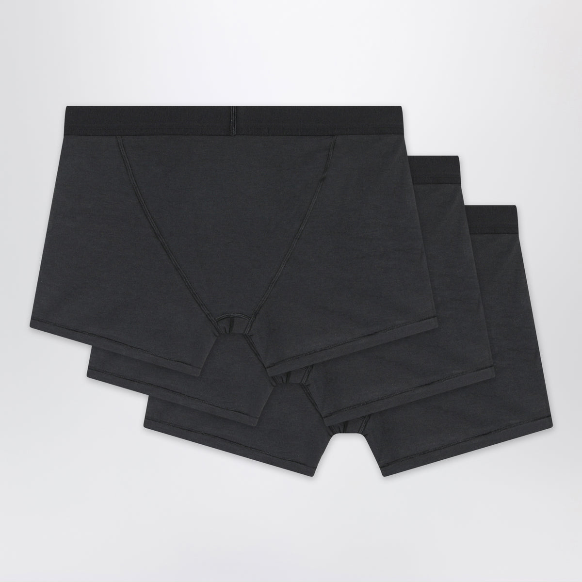 Set di 3 boxer neri in cotone elasticizzato