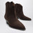 Dewina suede cowboy boots in chocolate