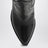 Bottes cowboy Leyane en cuir noir