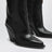 Bottes cowboy Leyane en cuir noir