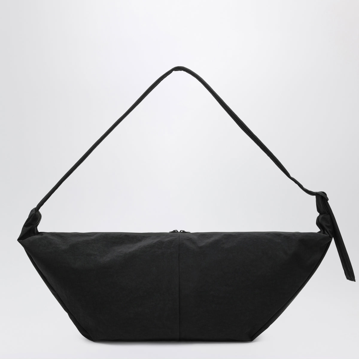 Borsa Shell Bag nera in nylon