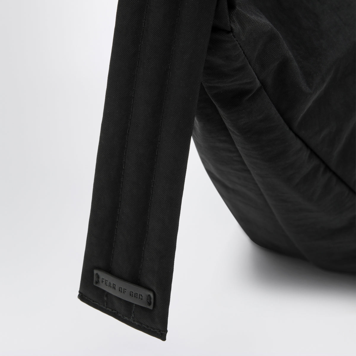 Borsa Shell Bag nera in nylon