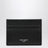 Woven plongé calfskin card holder in black
