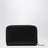 Small black zip-around wallet with embossed logo