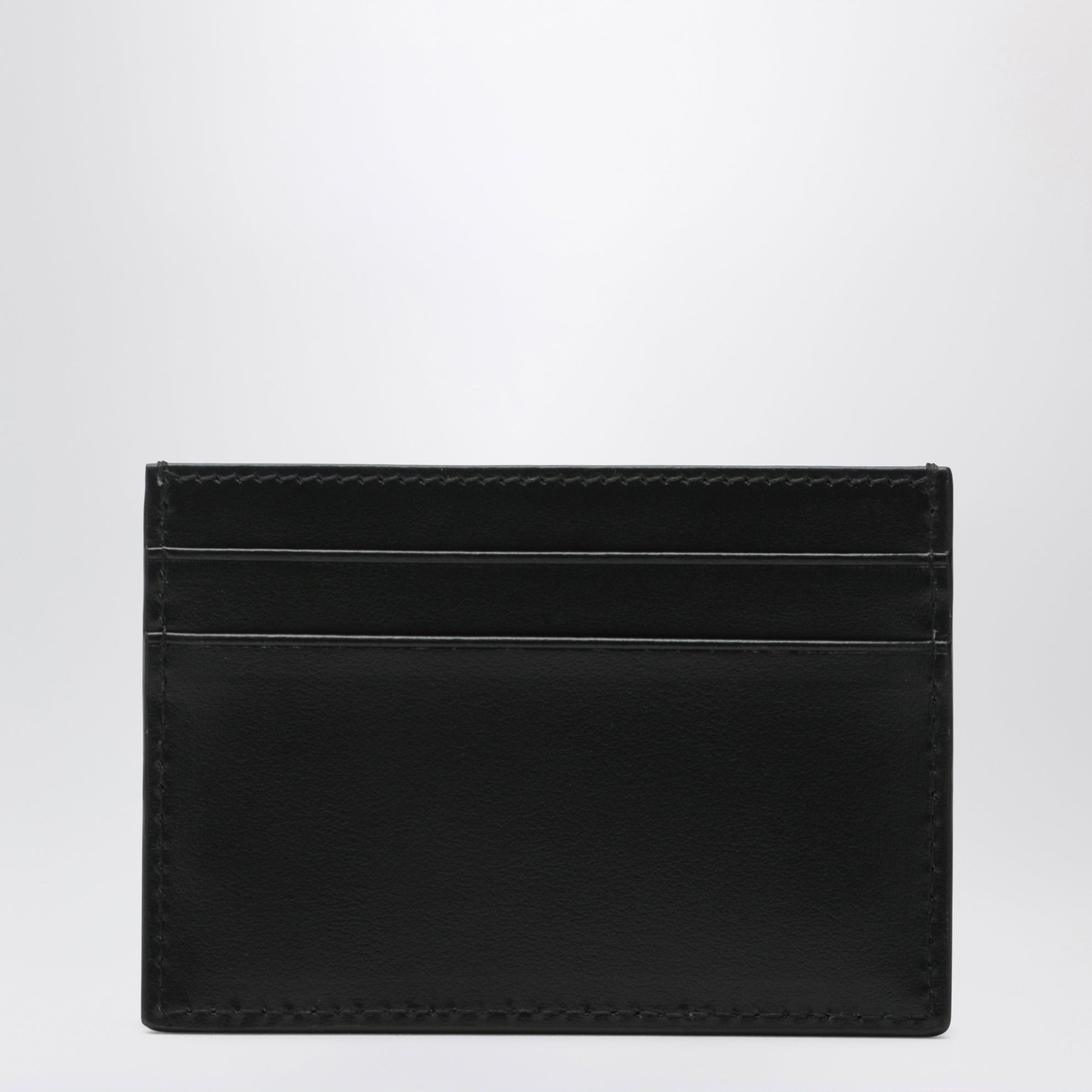 Black card holder with embossed logo