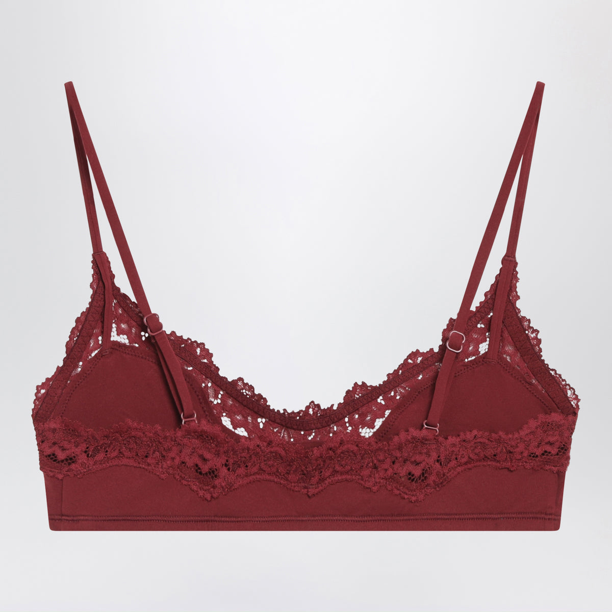 Bralette Fits Everybody bordeaux in pizzo elasticizzato