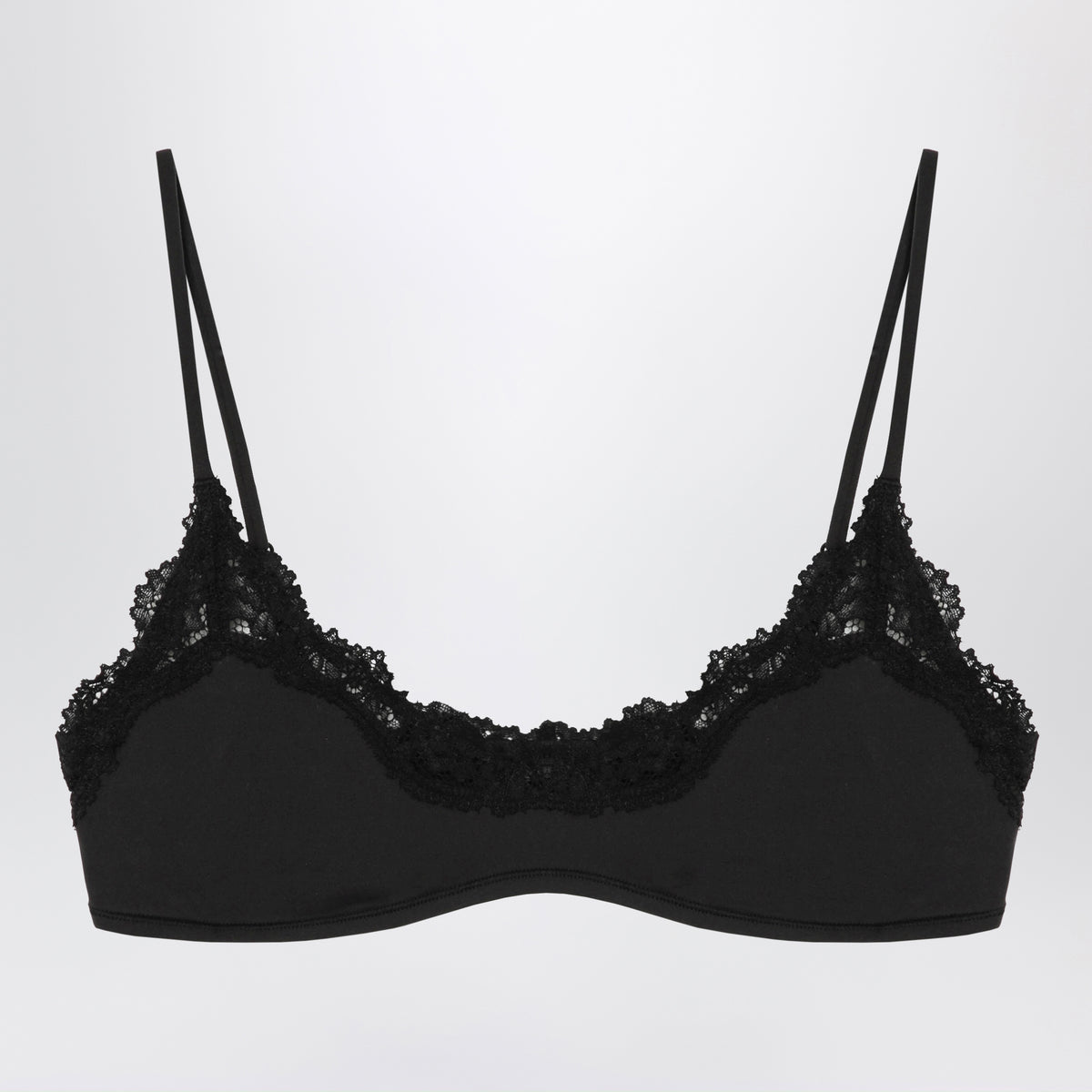 Schwarze Fits Everybody Bralette aus Stretch-Spitze