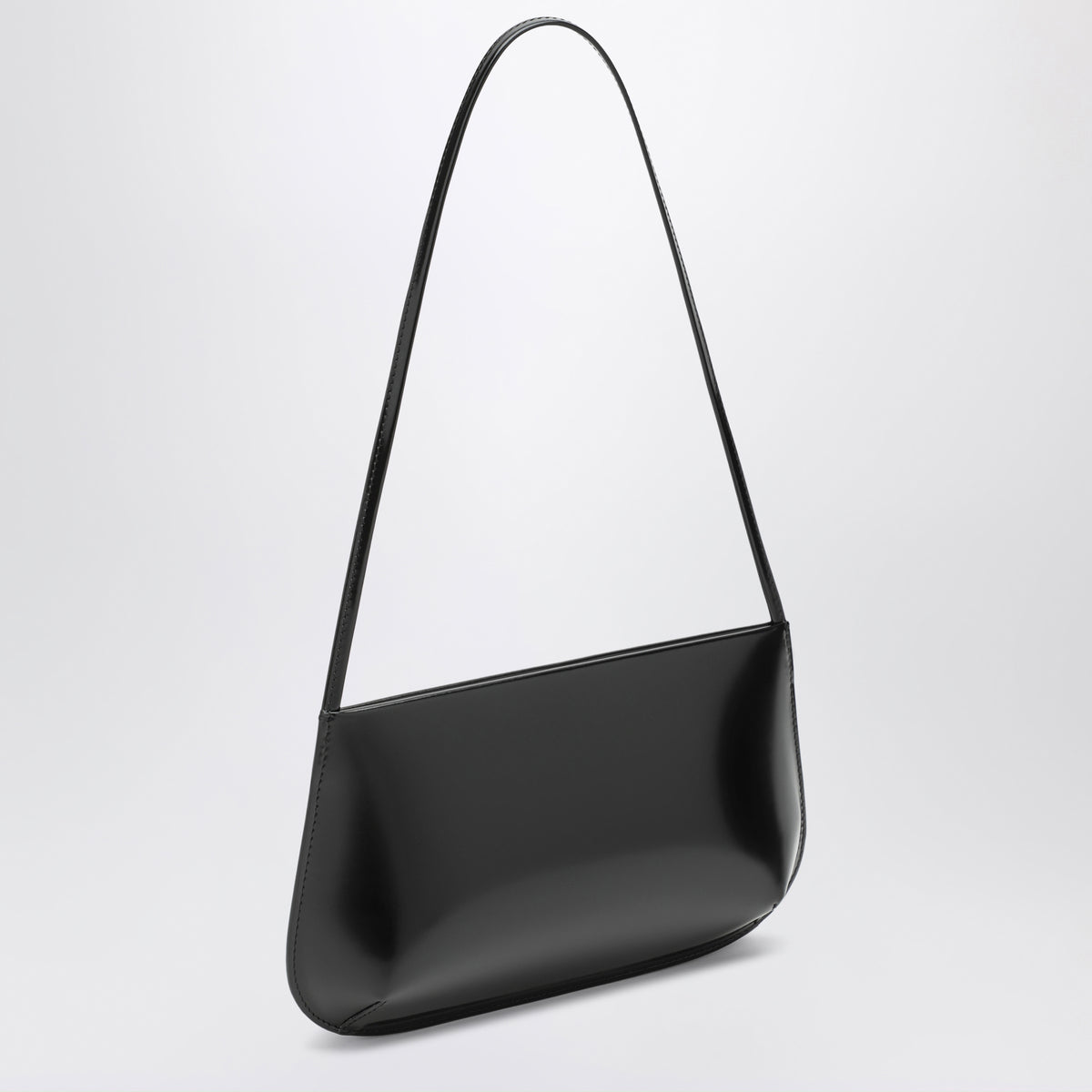 Black Bra bag in brushed leather