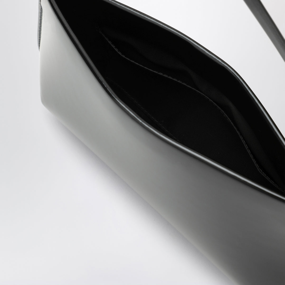 Black Bra bag in brushed leather